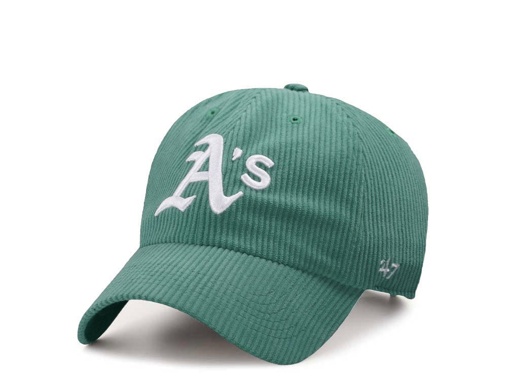 47Brand Oakland Athletics Green Cord Clean up Snapback Casquette