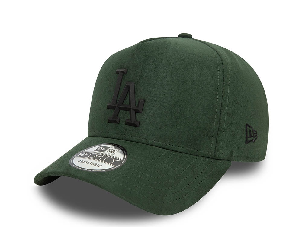 New Era Los Angeles Dodgers Faux Suede Edition Green 9Forty A Frame Snapback Casquette