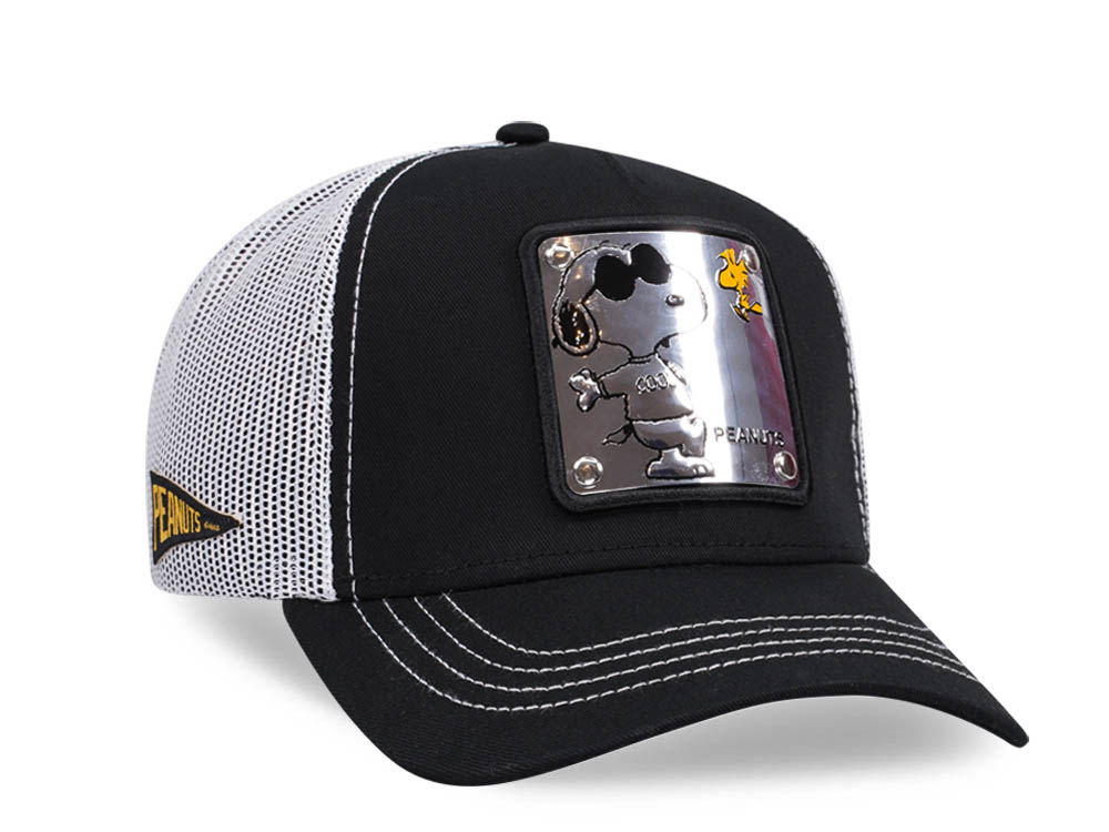 Capslab Peanuts Snoopy Black Grey Trucker Snapback Casquette