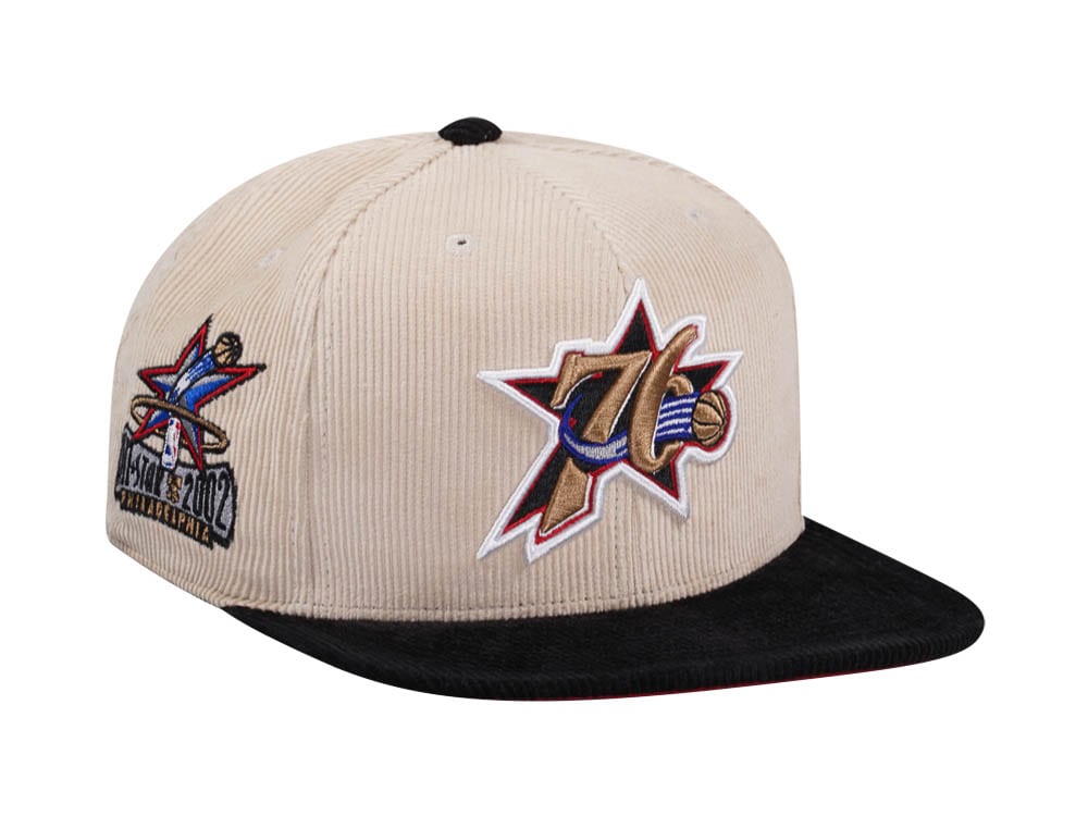 Mitchell & Ness Philadelphia 76ers All Star 2002 Two Tone Hardwood Classic Cord Edition Dynasty Fitted Casquette