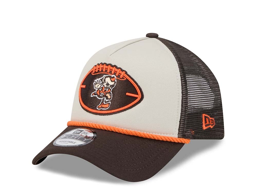 New Era Cleveland Browns Sideline 2024 9Forty A Frame Trucker Snapback Casquette