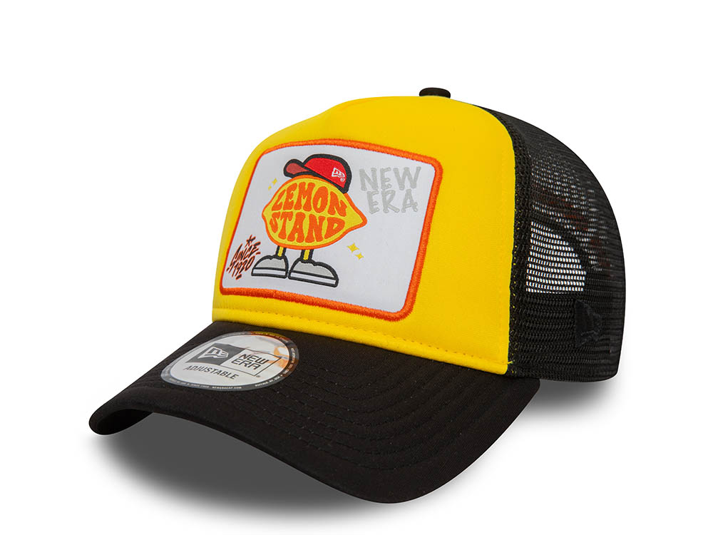 New Era Lemon Stand Patch Trucker A Frame Snapback Casquette