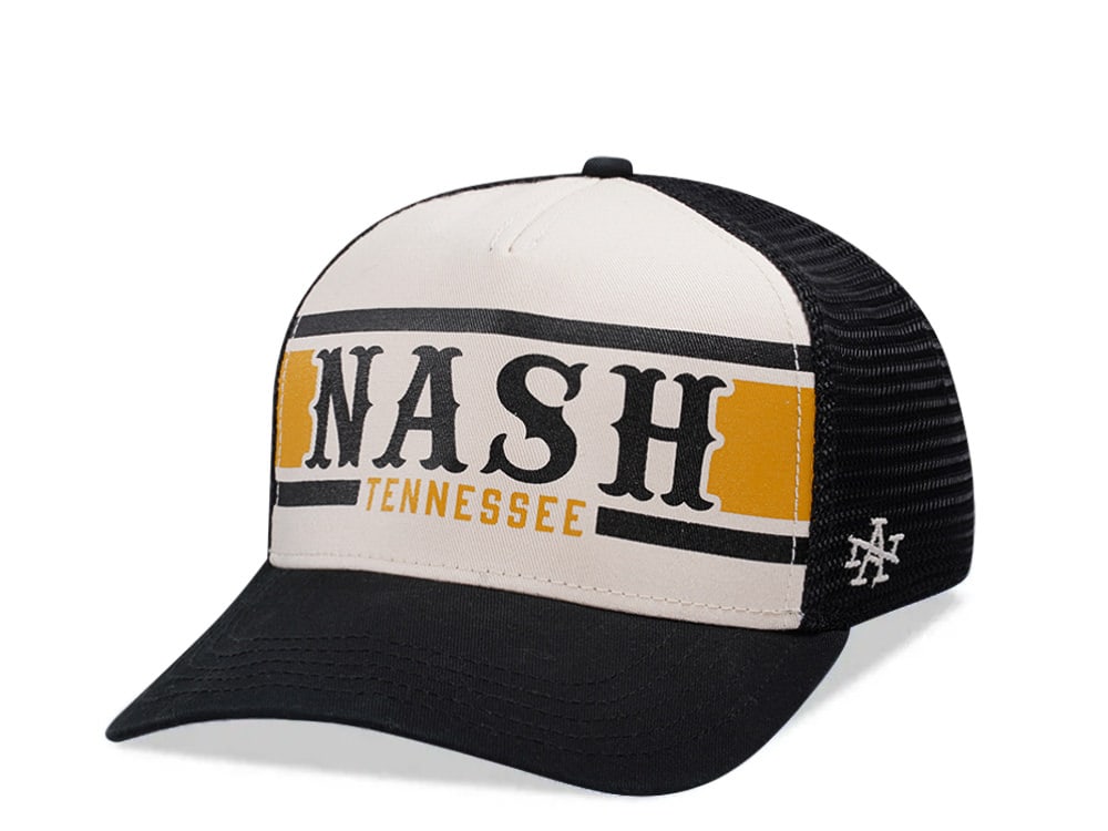 American Needle Nashville Sinclair Black Ivory Trucker Snapback Casquette