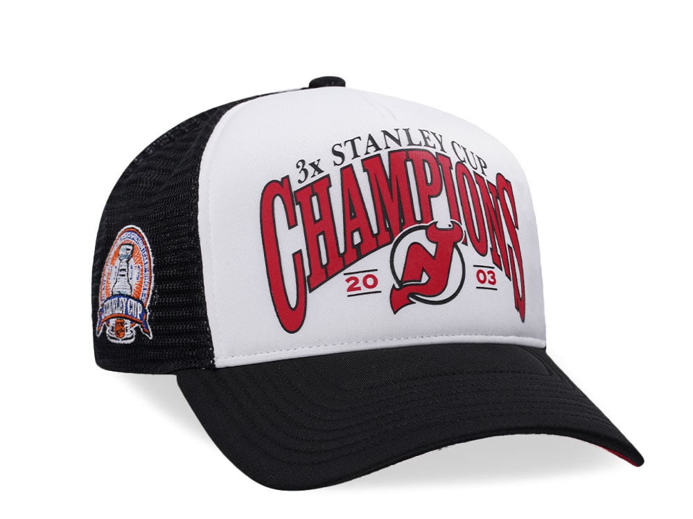 47Brand New Jersey Devils Vintage 2003 Stanley Cup Black Foam Champ Offside Trucker Snapback Casquette