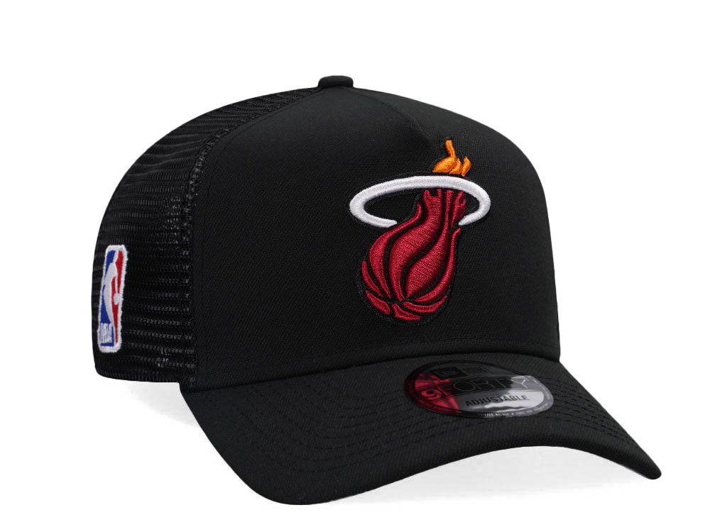 New Era Miami Heat Black Classic Edition Trucker A Frame Snapback Casquette