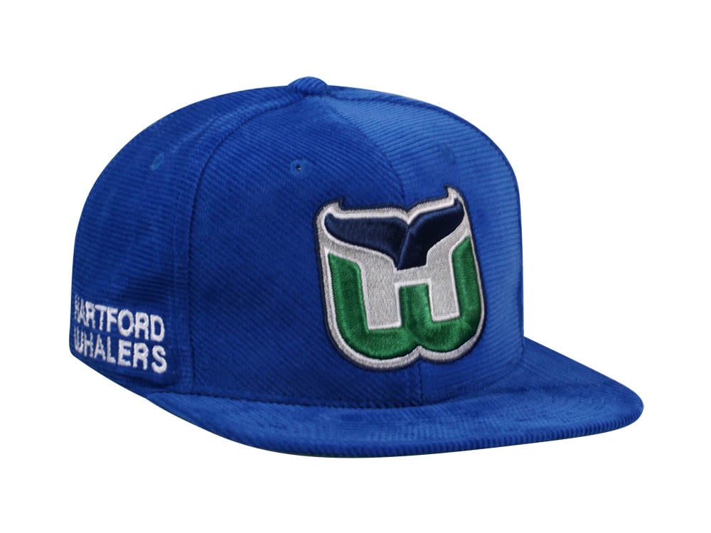 Mitchell & Ness Hartford Whalers Blue Cord Vintage Snapback Casquette