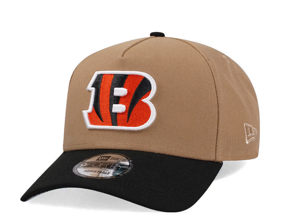 New Era Cincinnati Bengals Khaki Two Tone Edition 9Forty A Frame Snapback Casquette