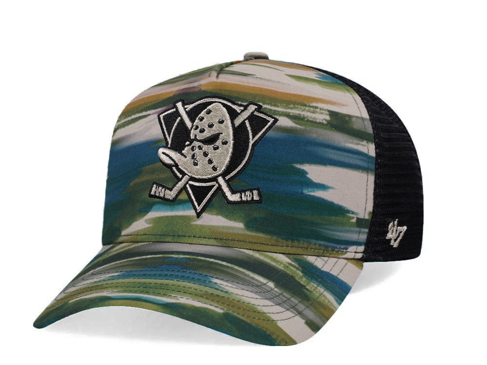 47Brand Anaheim Ducks Fisherman Camo A Frame Trucker Snapback Casquette