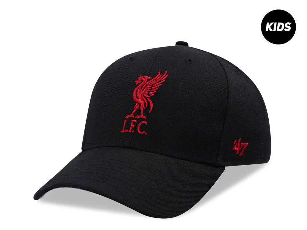 47Brand Liverpool FC Black and Red MVP Strapback Casquette