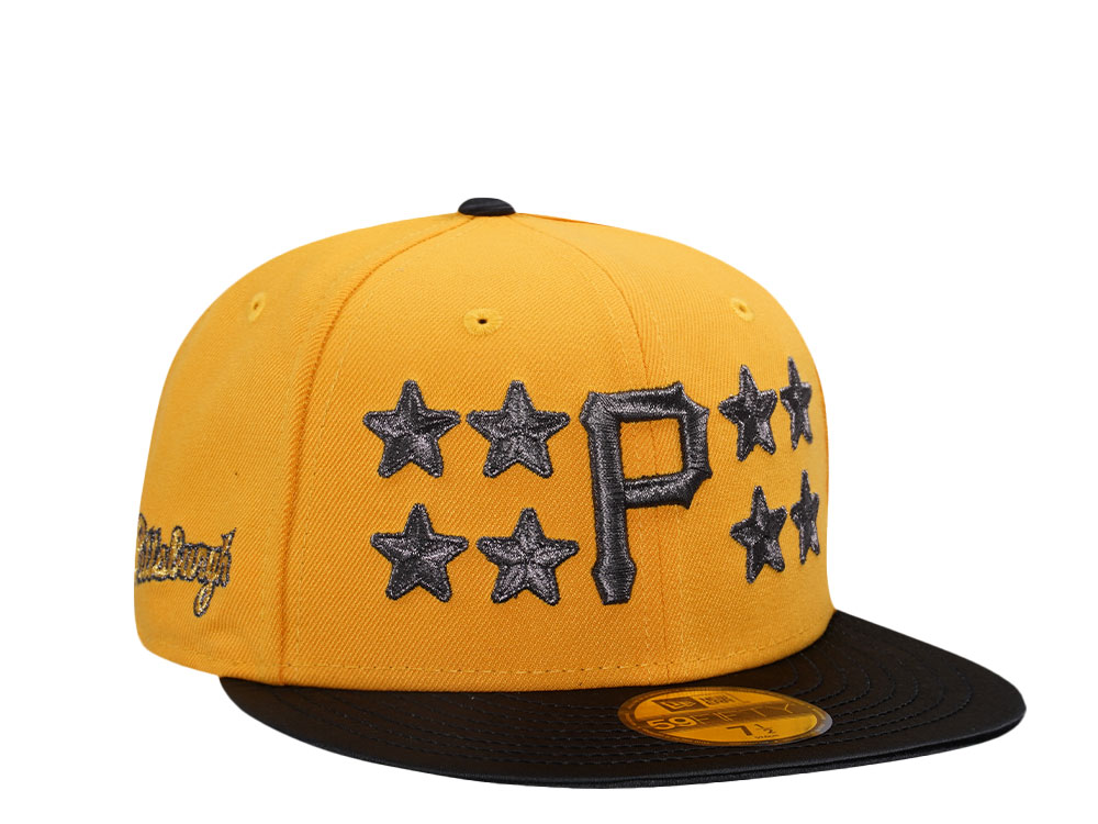 New Era Pittsburgh Pirates Gold Satin Brim Edition 59Fifty Fitted Casquette