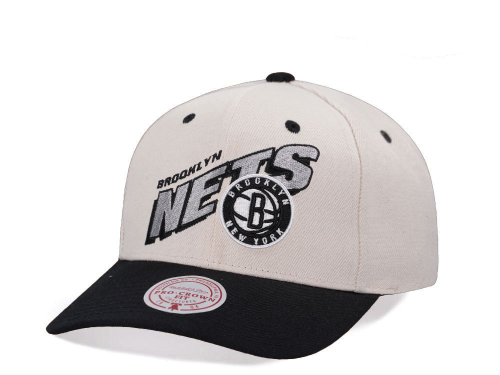 Mitchell & Ness Brooklyn Nets Chrome Two Tone Pro Crown Fit Snapback Casquette