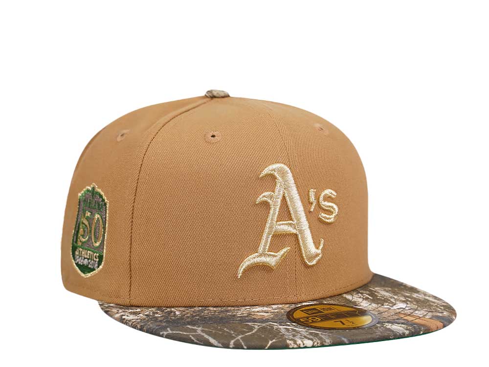 New Era Oakland Athletics 50th Anniversary Real Tree Prime Two Tone Edition 59Fifty Fitted Casquette