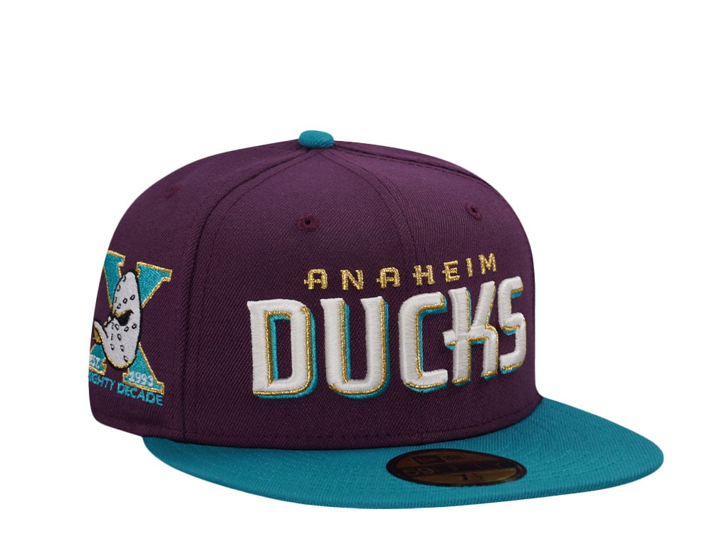 New Era Anaheim Ducks 10th Anniversary Script Two Tone Edition 59Fifty Fitted Casquette