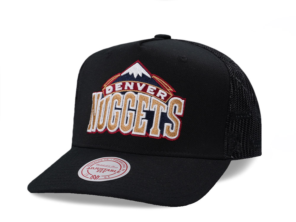 Mitchell & Ness Denver Nuggets Black Monogram Trucker Edition Snapback Casquette