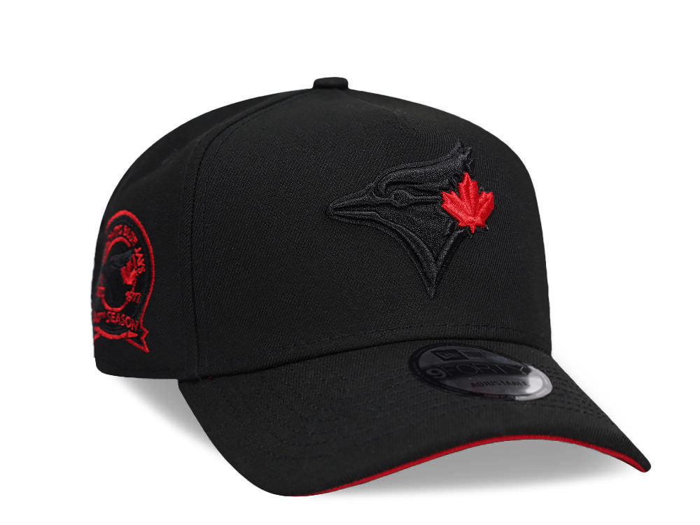 New Era Toronto Blue Jays 40th Anniversary Black and Red 9Forty A Frame Snapback Casquette