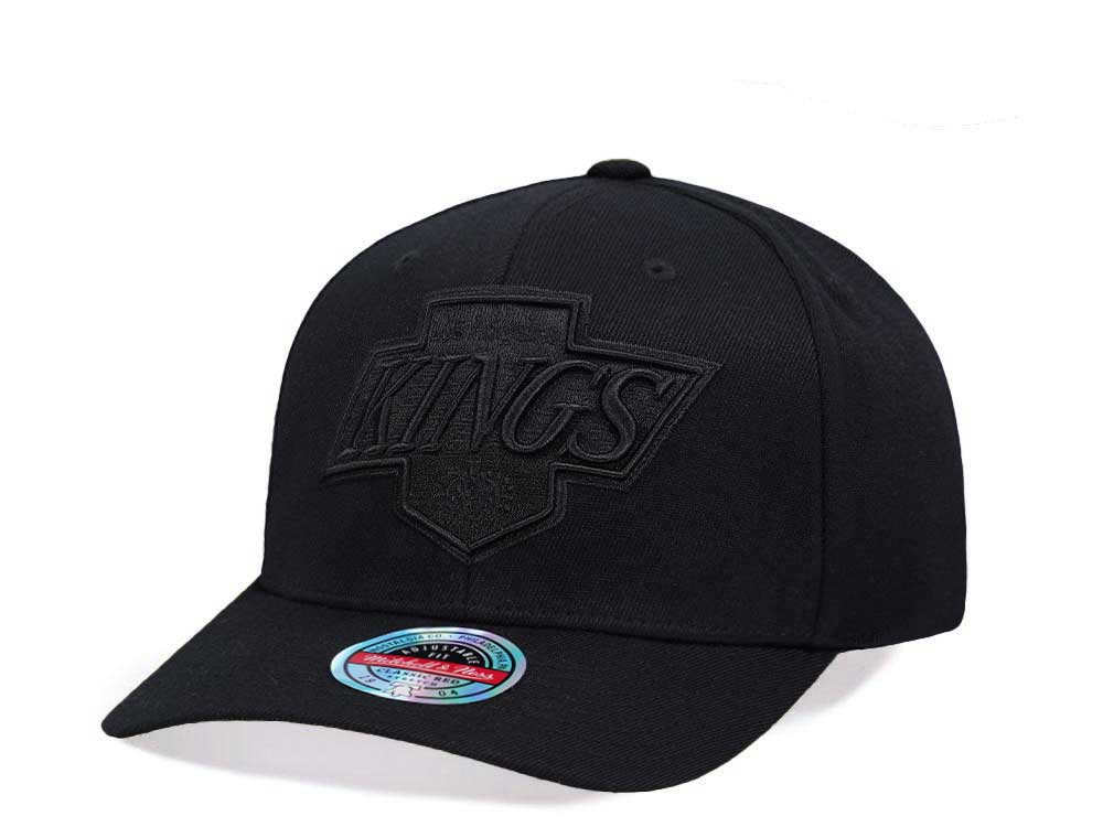 Mitchell & Ness Los Angeles Kings Black On Black Logo Classic Red Snapback Casquette