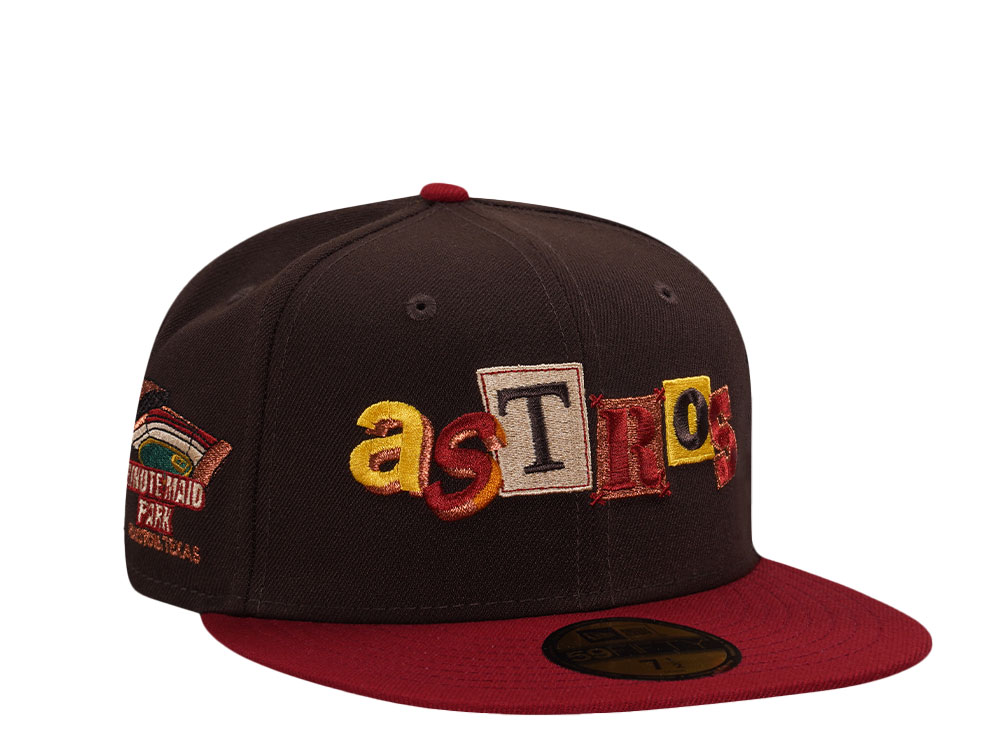 New Era Houston Astros Ransom Note Minute Maid Park Brick Red Two Tone Edition 59Fifty Fitted Casquette