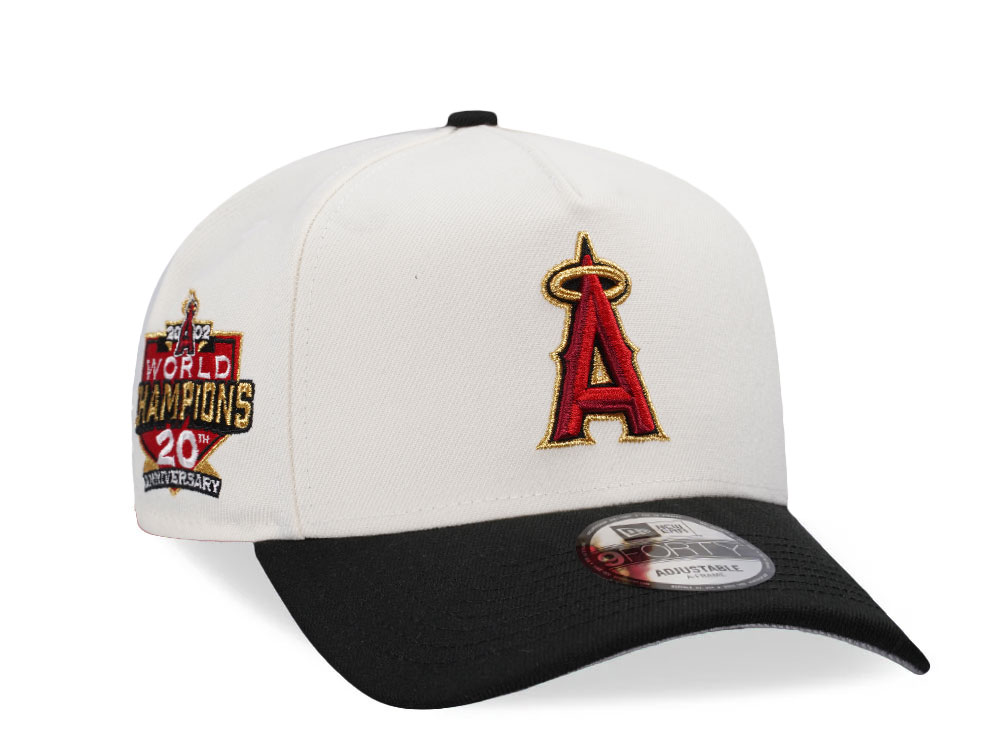 New Era Anaheim Angels 20th Anniversary Chrome Gold Two Tone 9Forty A Frame Snapback Casquette