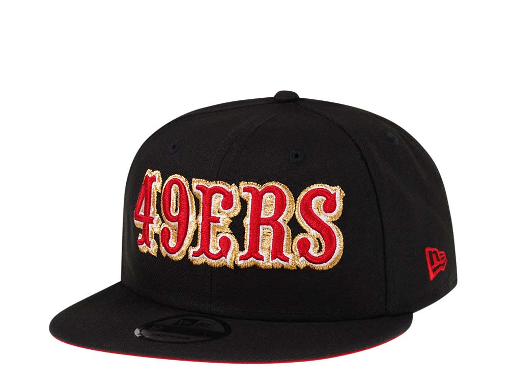 New Era San Francisco 49ers Black and Red Script Edition 9Fifty Snapback Casquette