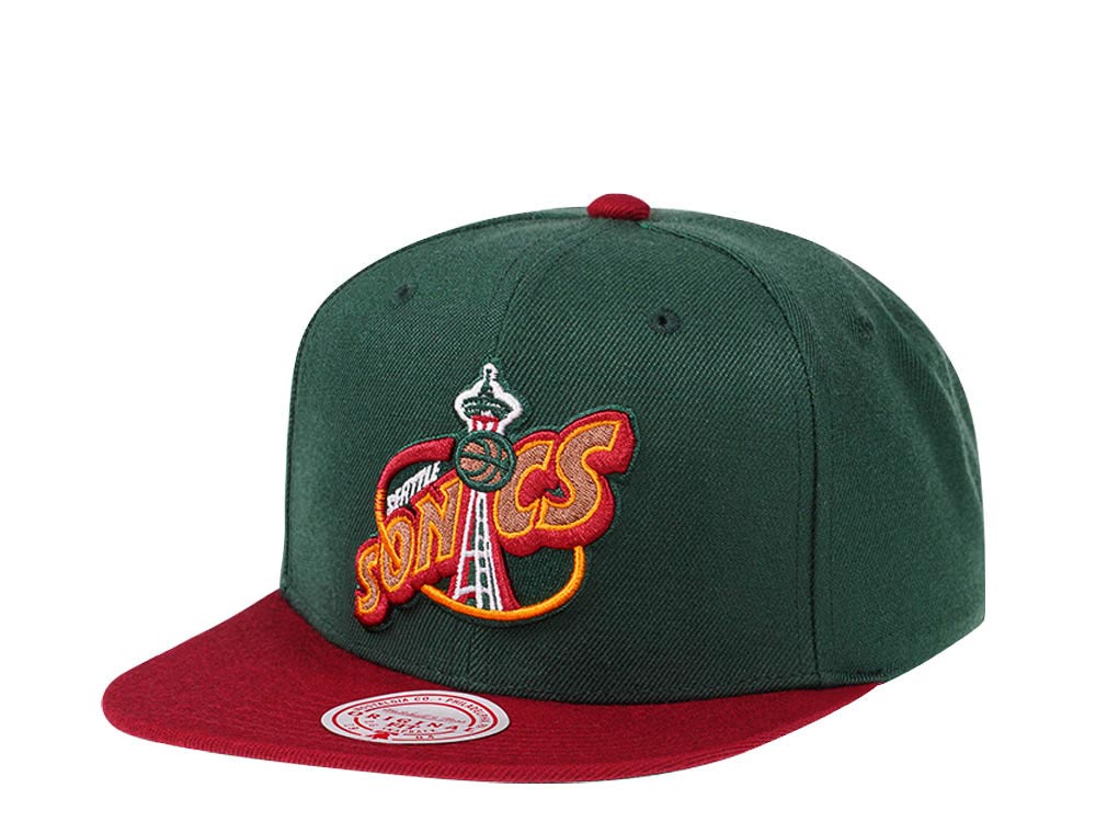 Mitchell & Ness Seattle Supersonics Team Two Tone HWC Snapback Casquette