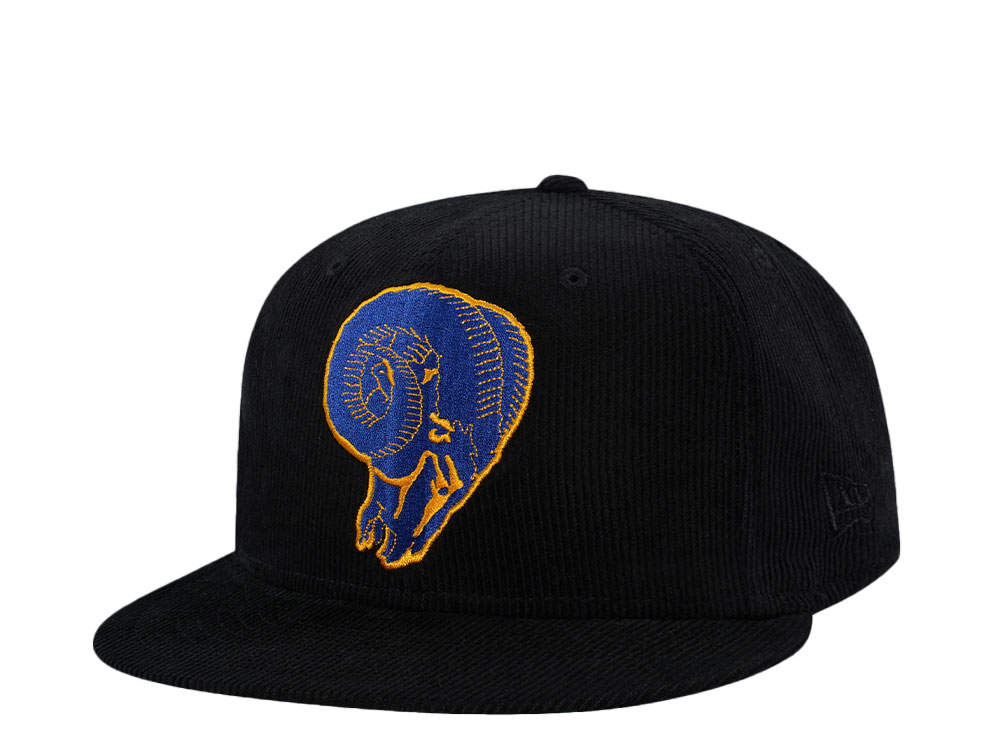 New Era Los Angeles Rams Black Cord Throwback Edition 59Fifty Fitted Casquette