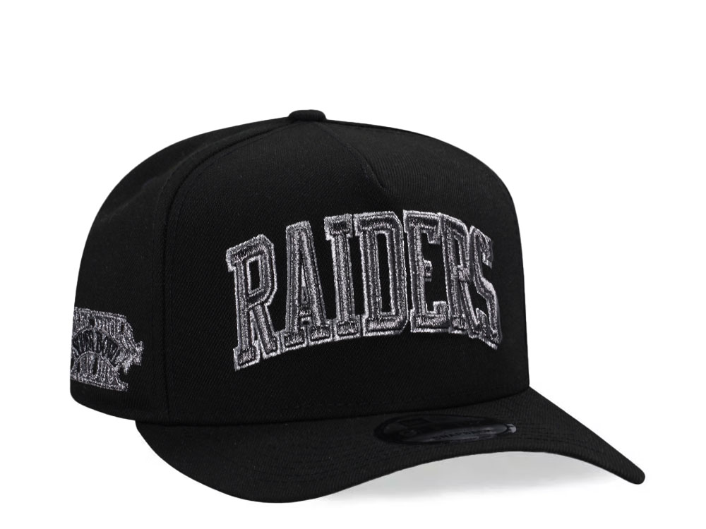 New Era Las Vegas Raiders Super Bowl XVIII Black Metallic Prime Edition 9Fifty A Frame Snapback Casquette