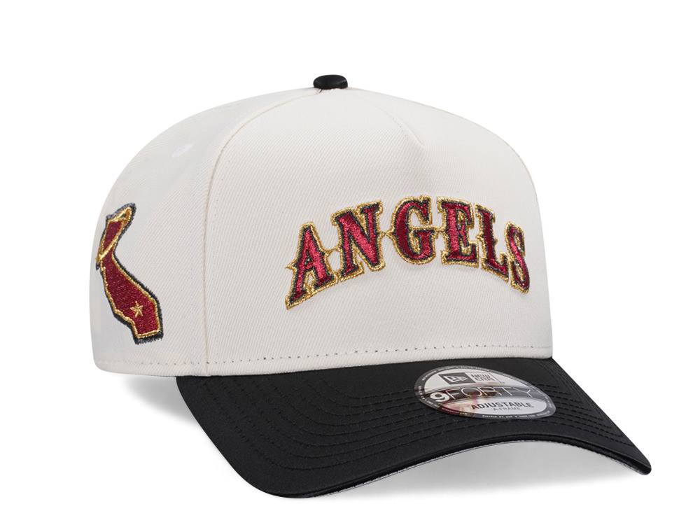 New Era California Angels Gold Chrome Two Tone 9Forty A Frame Snapback Casquette