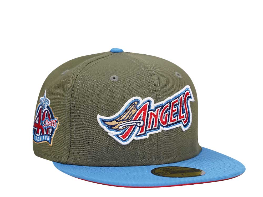 New Era Anaheim Angels 40th Anniversary Olive Two Tone Edition 59Fifty Fitted Casquette