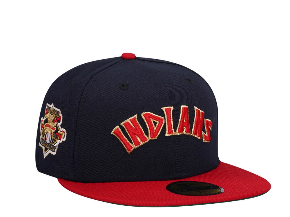 New Era Cleveland Indians American League Script Two Tone Throwback Edition 59Fifty Fitted Casquette