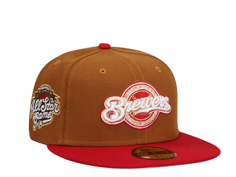 New Era Milwaukee Brewers All Star Game 2002 Malty Red Two Tone Edition 59Fifty Fitted Casquette