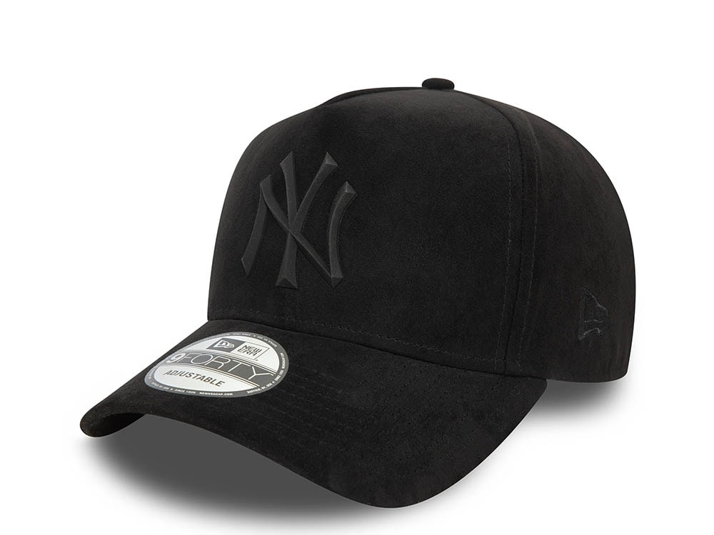 New Era New York Yankees Faux Suede Edition Black 9Forty A Frame Snapback Casquette