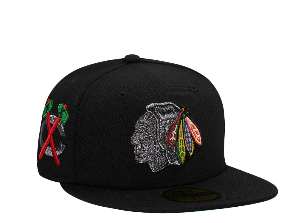 New Era Chicago Blackhawks Black Pewter Prime Edition 59Fifty Fitted Casquette