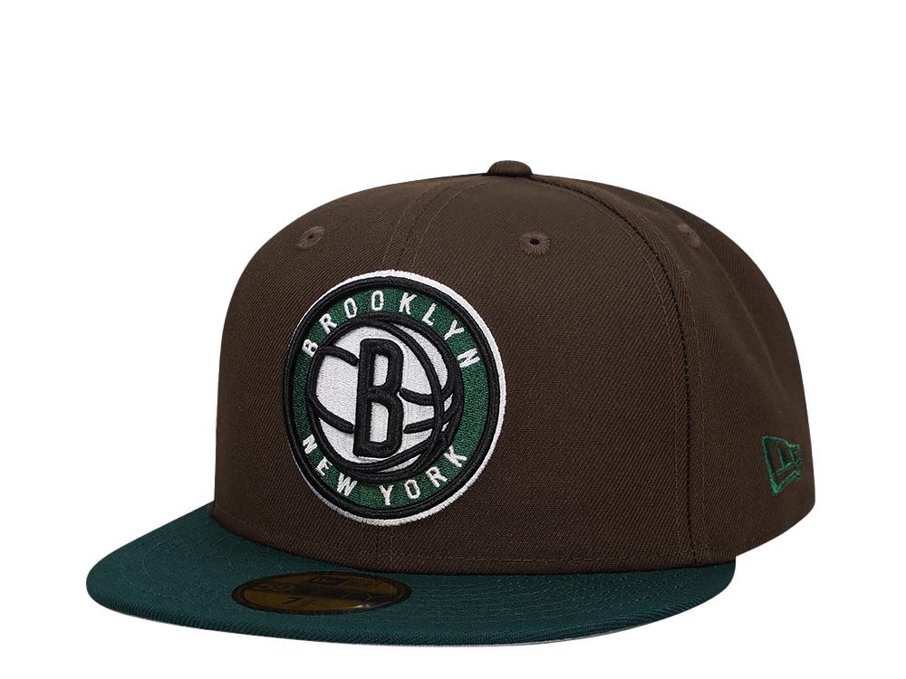 New Era Brooklyn Nets Wallnut Green Classic Two Tone Edition 59Fifty Fitted Casquette