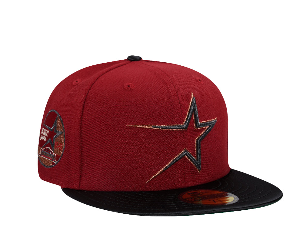 New Era Houston Astros 35 Years Brick Satin Brim Two Tone Edition 59Fifty Fitted Casquette