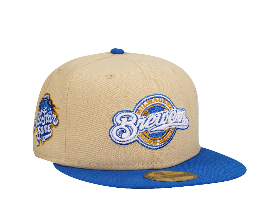 New Era Milwaukee Brewers All Star Game 2002 Vegas Gold Two Tone Edition 59Fifty Fitted Casquette