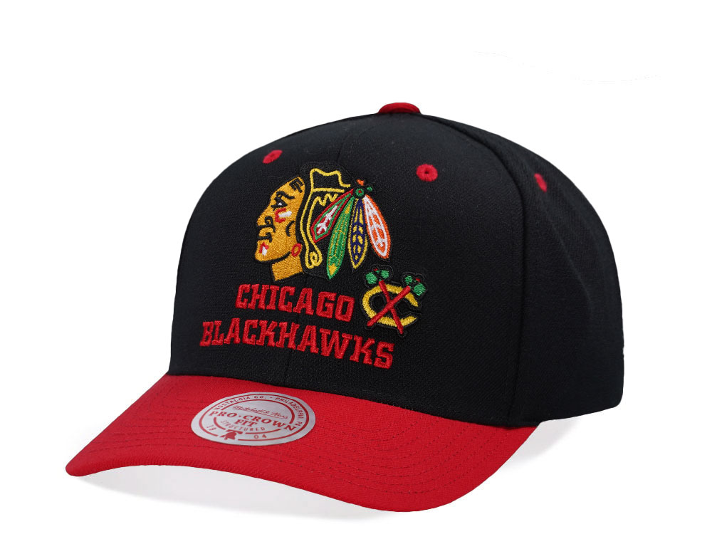 Mitchell & Ness Chicago Blackhawks Two Tone Pro Crown Fit Snapback Casquette