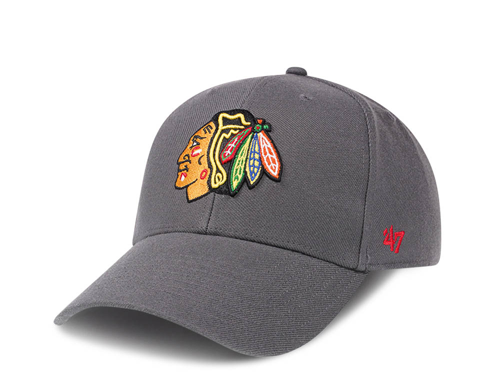 47Brand Chicago Blackhawks Gray Classic Strapback Casquette