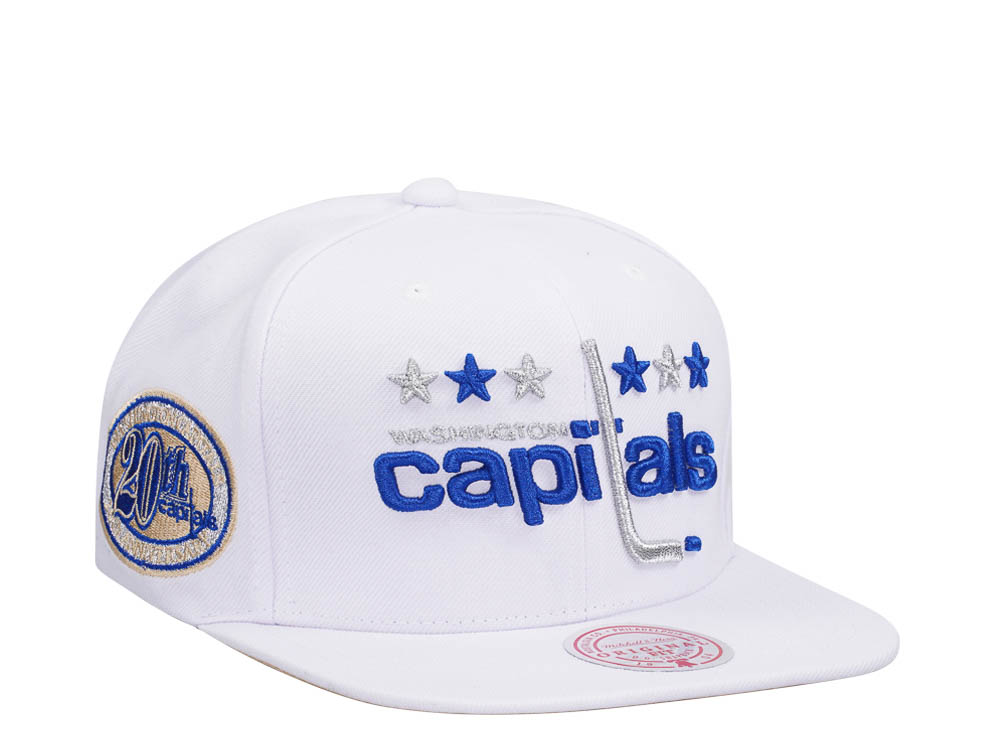 Mitchell & Ness Washington Capitals 20th Anniversary Winter White Snapback Casquette