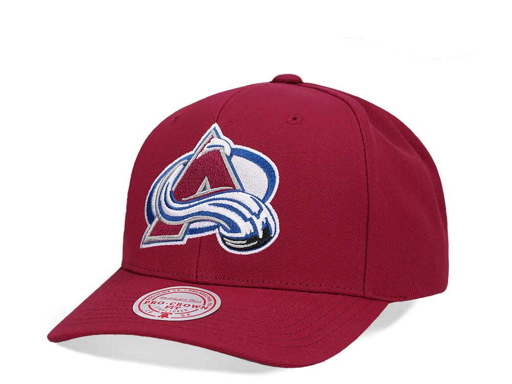 Mitchell & Ness Colorado Avalanche Team Ground 2.0 Pro Maroon Snapback Casquette