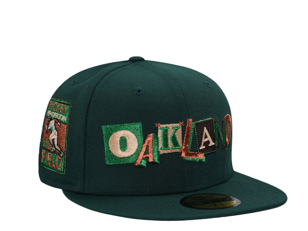 New Era Oakand Athletics Rickey Henderson Green Copper Edition 59Fifty Fitted Casquette