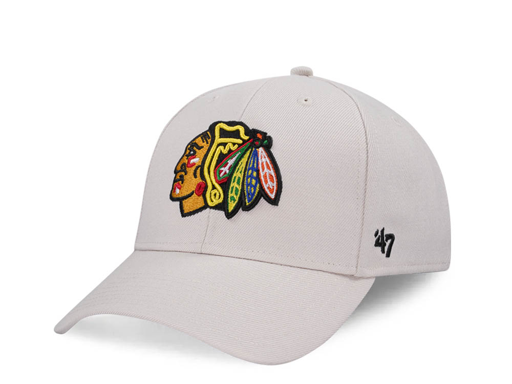 47Brand Chicago Blackhawks Bone MVP Strapback Casquette