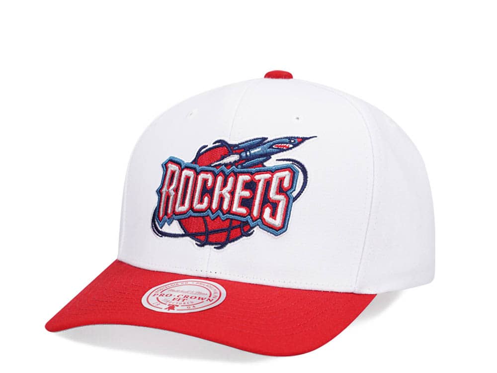 Mitchell & Ness Houston Rockets Team Two Tone 2.0 Pro White Snapback Casquette