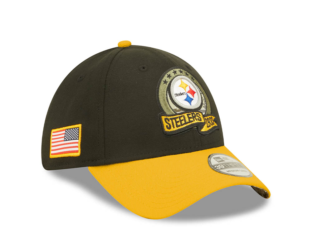 New Era Pittsburgh Steelers Salute to Service 2022 39Thirty Stretch Casquette