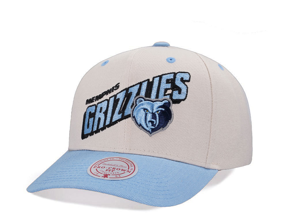 Mitchell & Ness Memphis Grizzlies Chrome Two Tone Pro Crown Fit Snapback Casquette