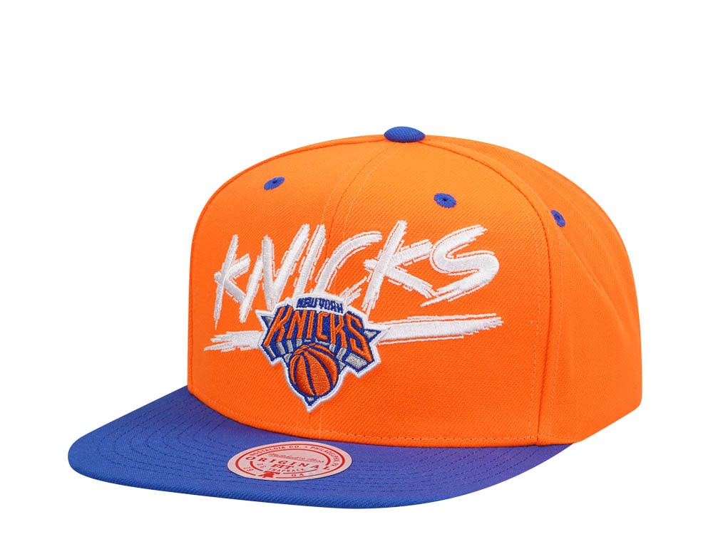 Mitchell & Ness New York Knicks Transcript Orange Two Tone Snapback Casquette