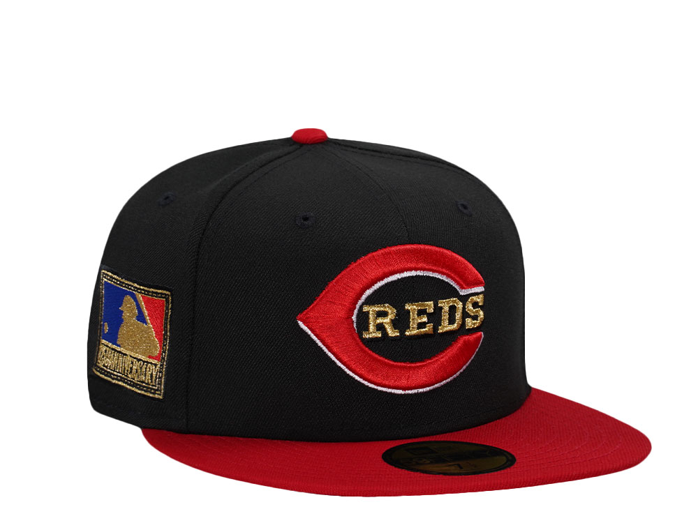 New Era Cincinnati Reds MLB 125th Anniversary Black Two Tone Edition 59Fifty Fitted Casquette