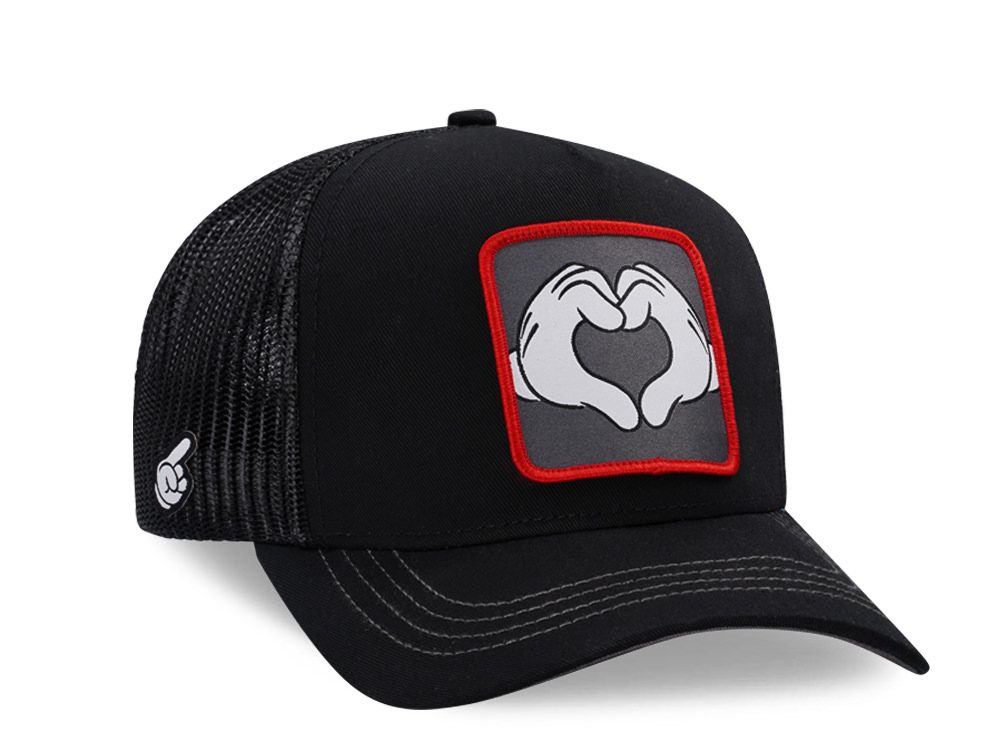 Capslab Disney Heart Hands Black Trucker Snapback Casquette