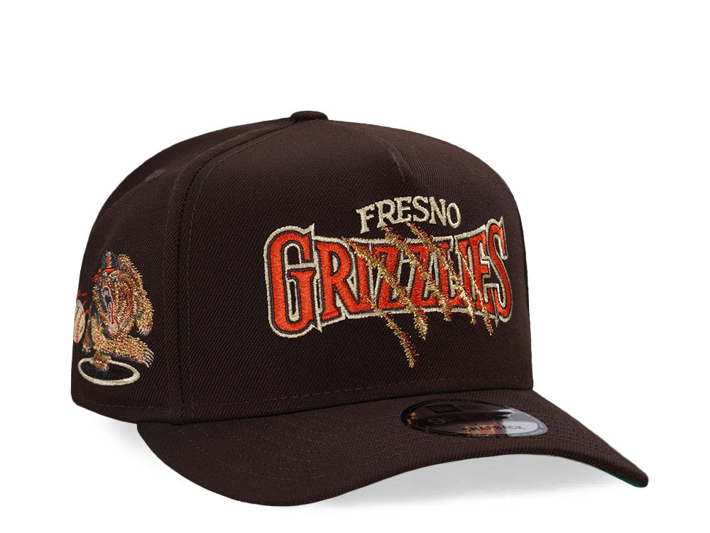 New Era Fresno Grizzlies Gold Throwback Edition 9Fifty A Frame Snapback Casquette