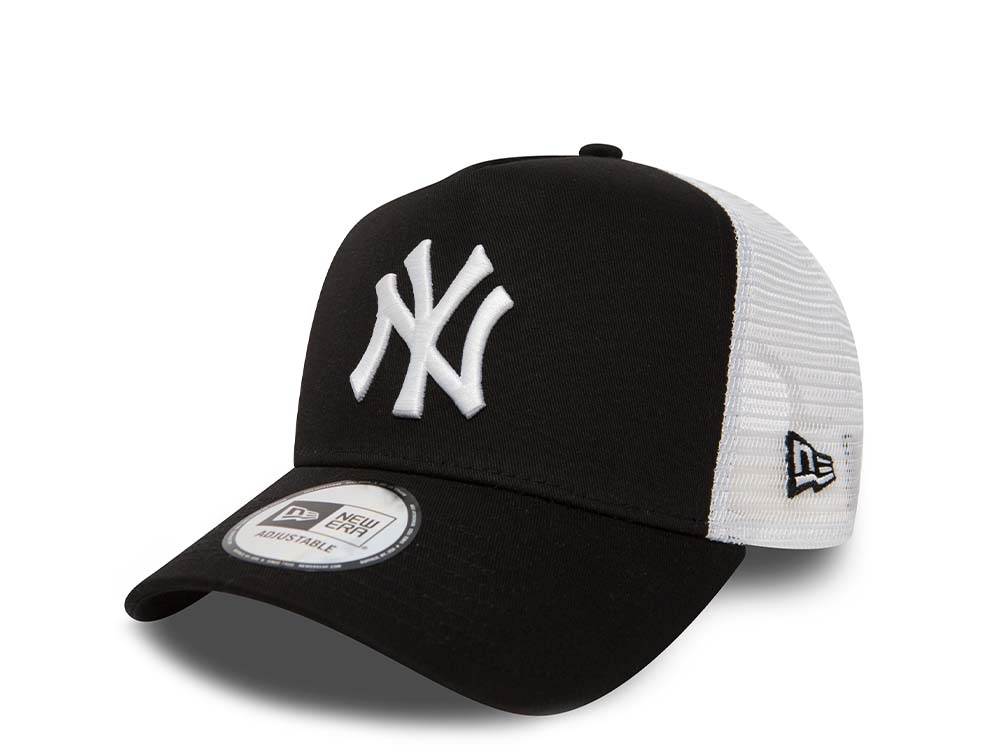 New Era New York Yankees White and Black A Frame Trucker Snapback Casquette