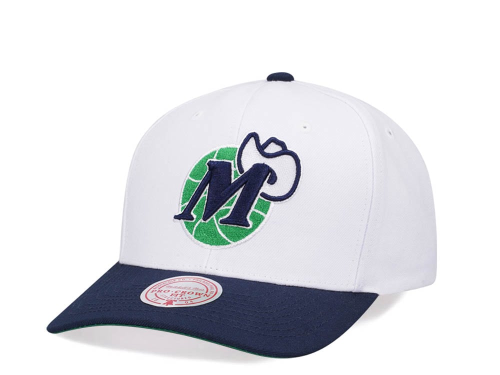 Mitchell & Ness Dallas Mavericks Team Two Tone 2.0 Pro White Snapback Casquette